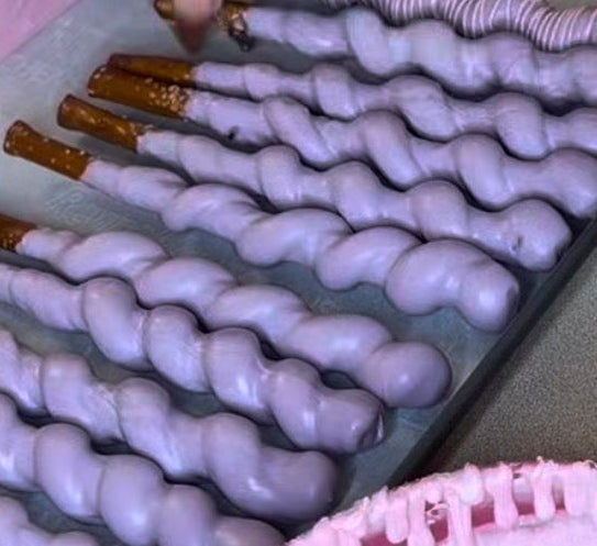 Chocolate Caramel Covered Pretzel Rods