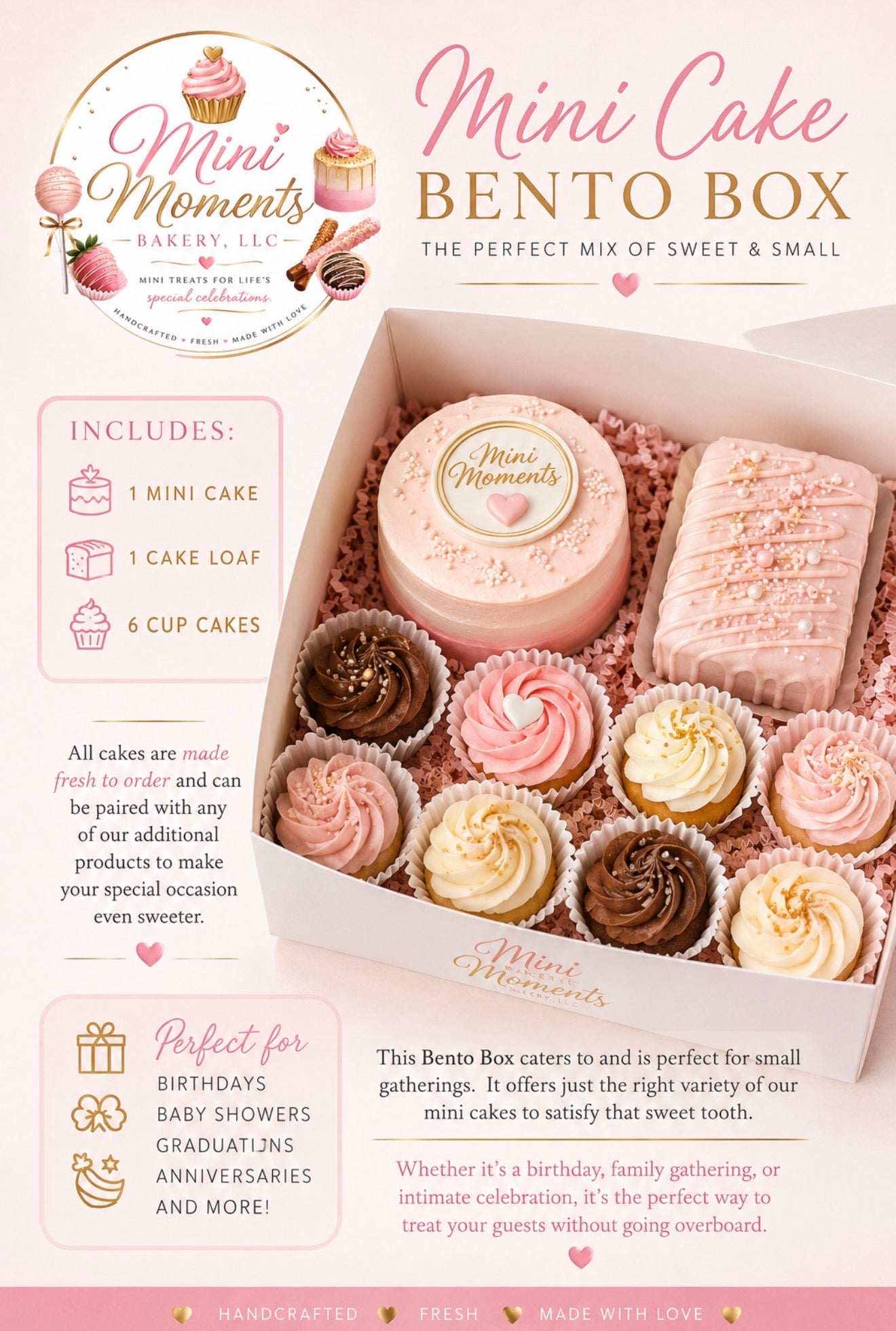 Mini Cake Bento Box